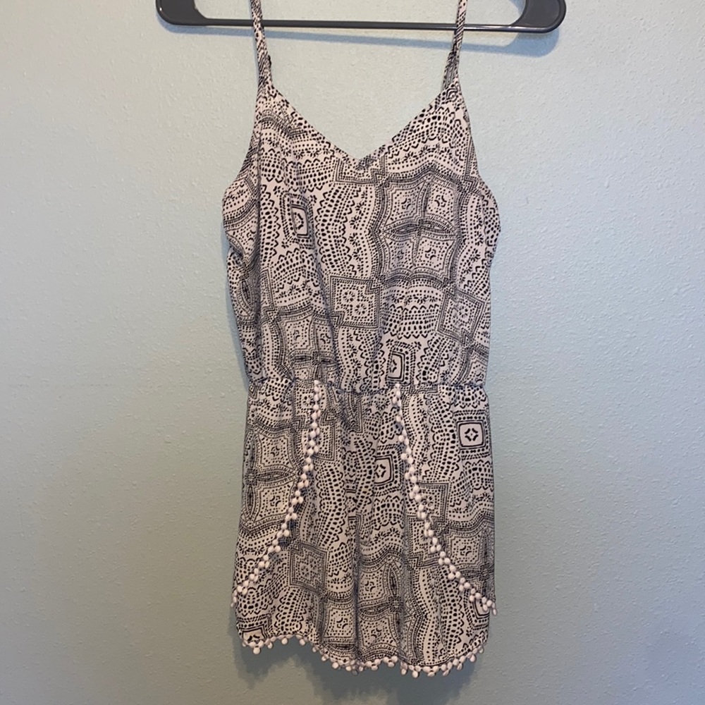 Women’s black and white romper
